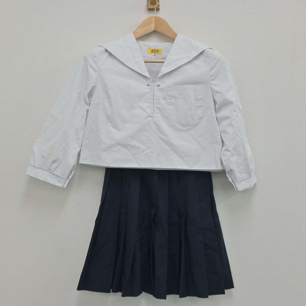 【中古】長野県 飯田風越高等学校 女子制服 3点(セーラー服・スカート)sf019528 メイン画像
