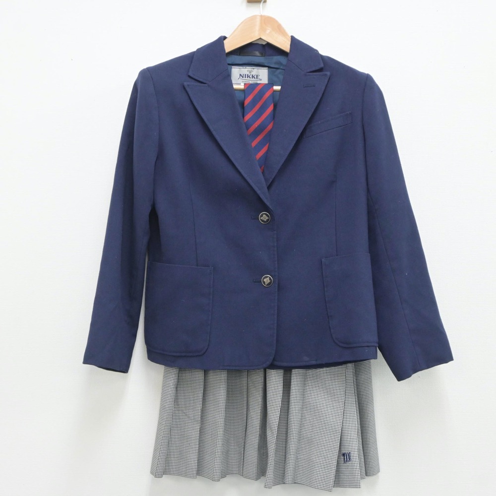 【中古】愛知県 名東高等学校 女子制服 4点(ブレザー・ベスト・スカート)sf019535 メイン画像