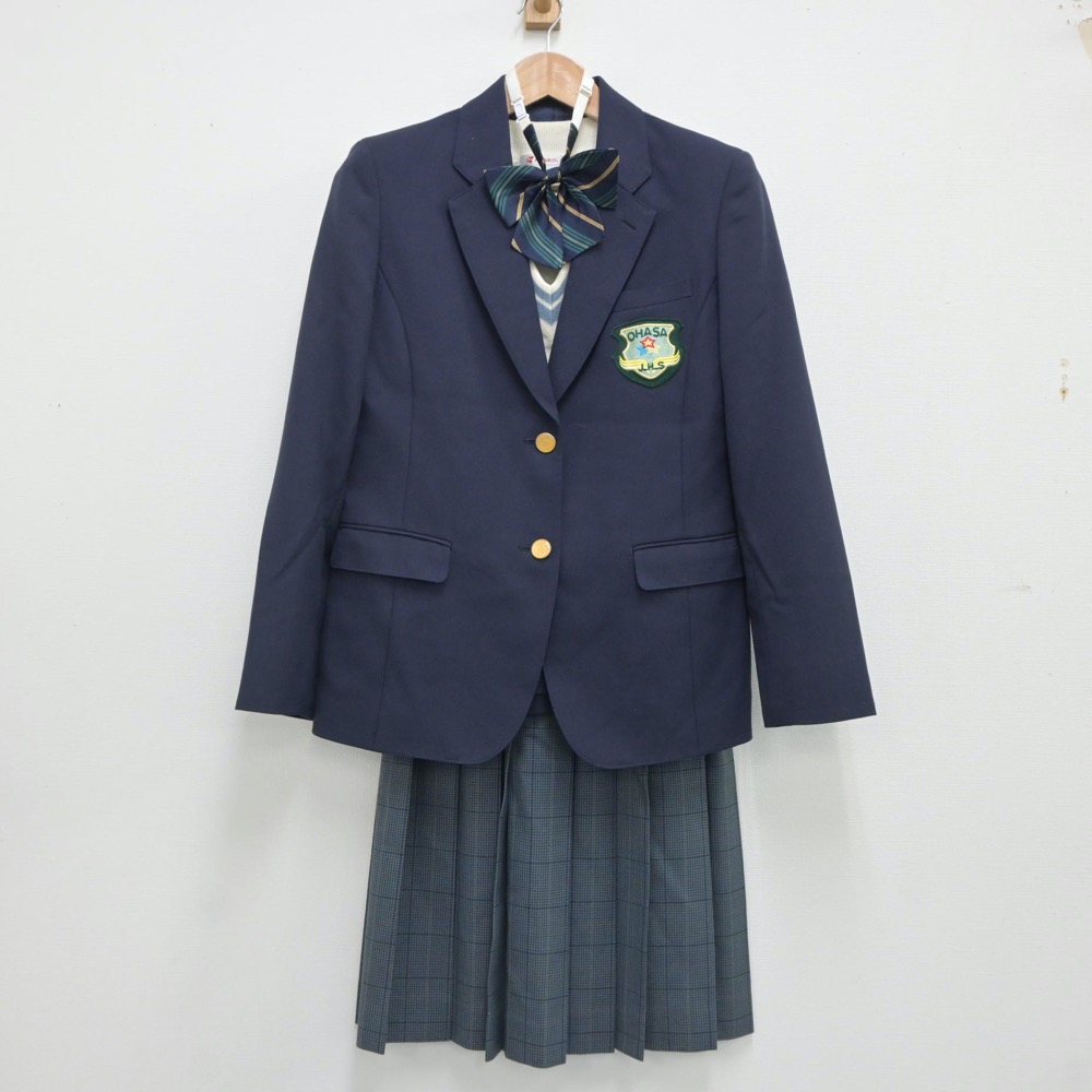 【中古】北海道 大麻中学校 女子制服 4点(ブレザー・ニットベスト・スカート)sf019561 メイン画像