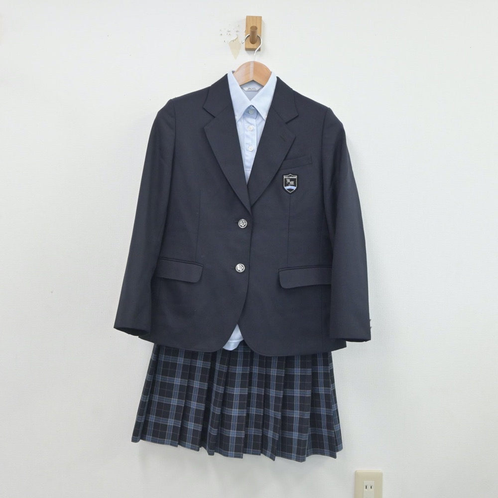 【中古】京都府 木津南中学校 女子制服 4点(ブレザー・ニット・シャツ・スカート)sf019567 メイン画像