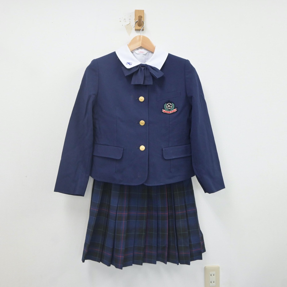 【中古】熊本県 熊本中央高等学校 女子制服 4点(ブレザー・シャツ・スカート)sf022039 メイン画像