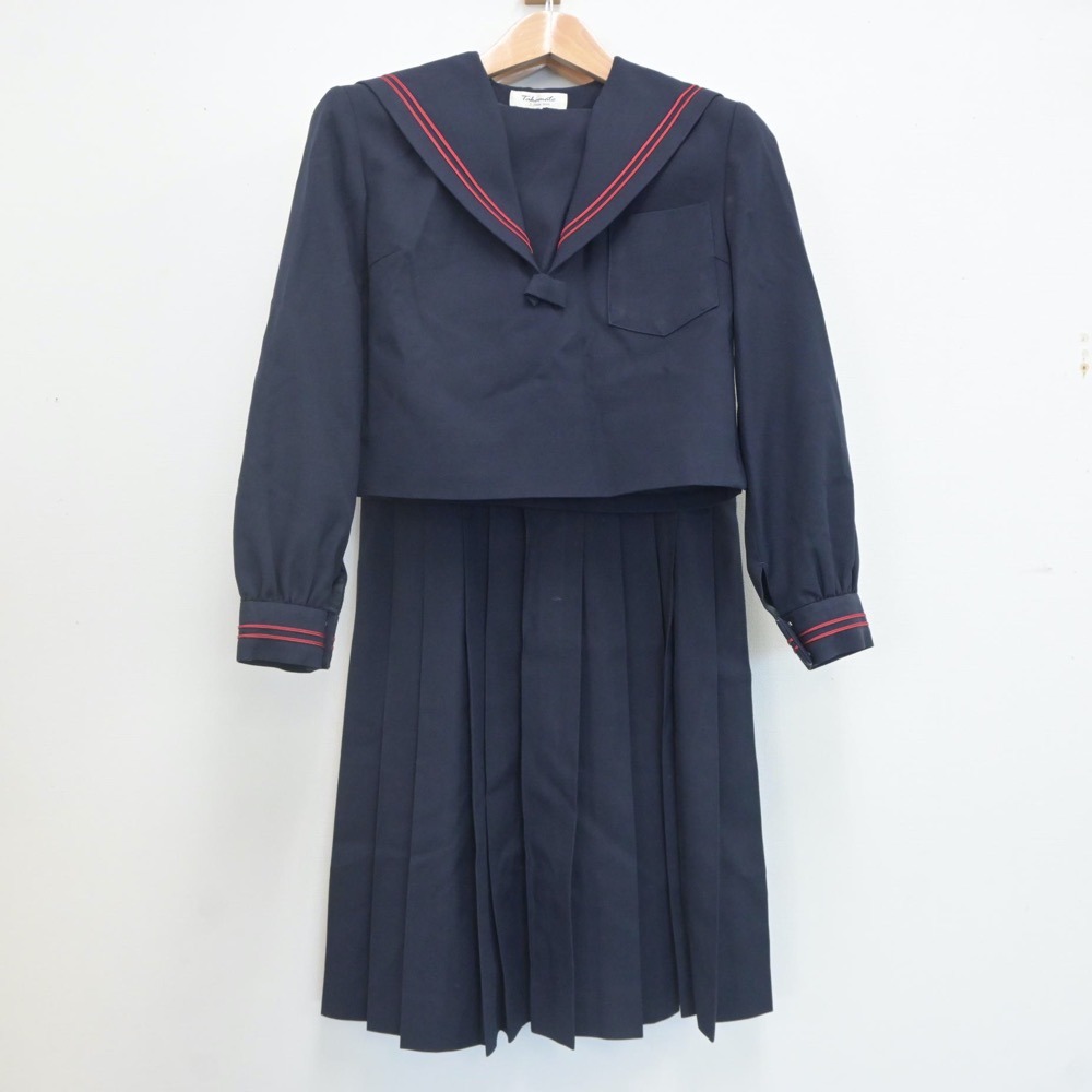 【中古】熊本県 東野中学校 女子制服 2点(セーラー服・ジャンパースカート)sf022080 メイン画像