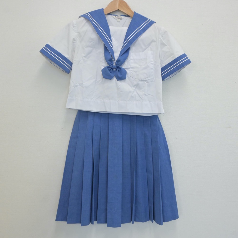 【中古】熊本県 東野中学校 女子制服 3点(セーラー服・スカート)sf022083 メイン画像
