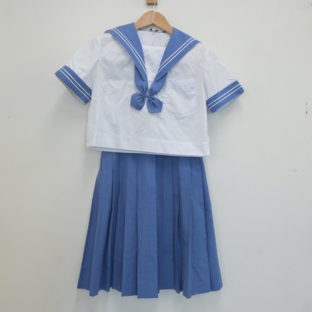 【中古】熊本県 東野中学校 女子制服 3点(セーラー服・スカート)sf022084 メイン画像