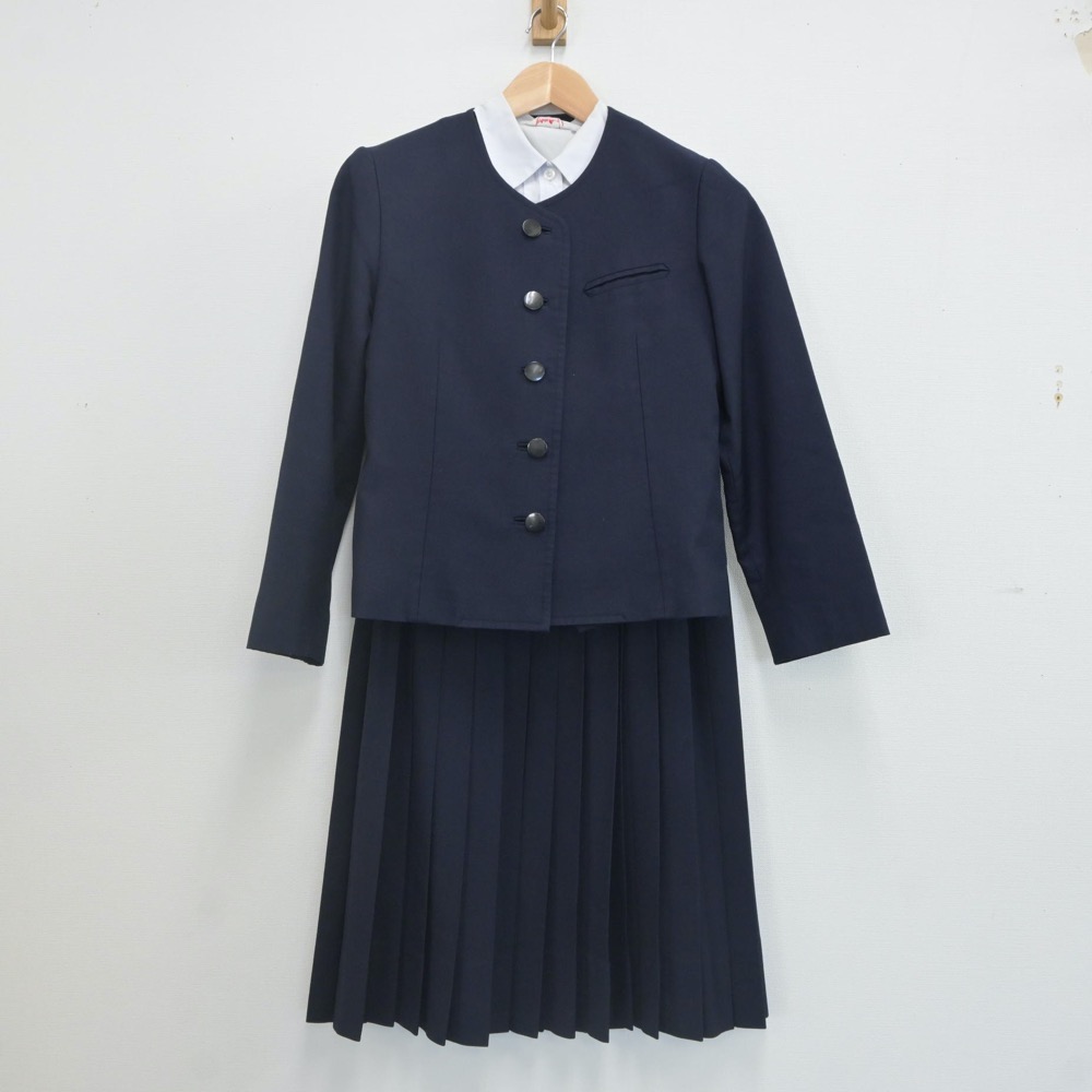 【中古】兵庫県 御影高等学校 女子制服 4点(ブレザー・ベスト・シャツ・スカート)sf022095 メイン画像