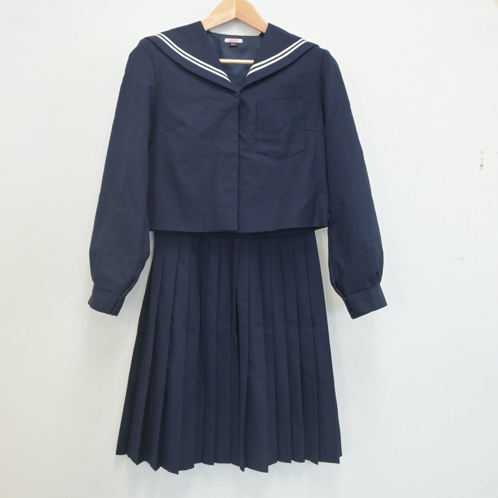 【中古】和歌山県 紀之川中学校 女子制服 2点(セーラー服・スカート)sf022101 メイン画像