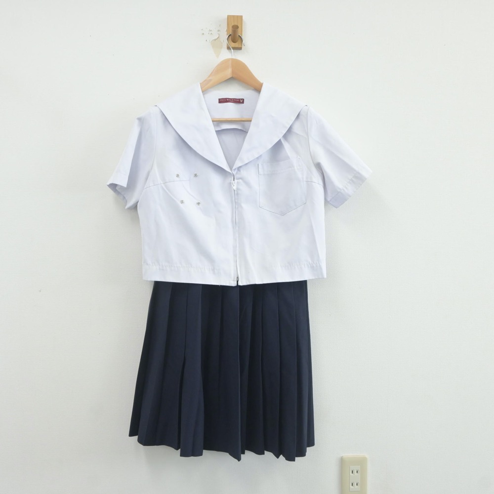 【中古】愛知県 安城市明祥中学校 女子制服 2点(セーラー服・スカート)sf022120 メイン画像