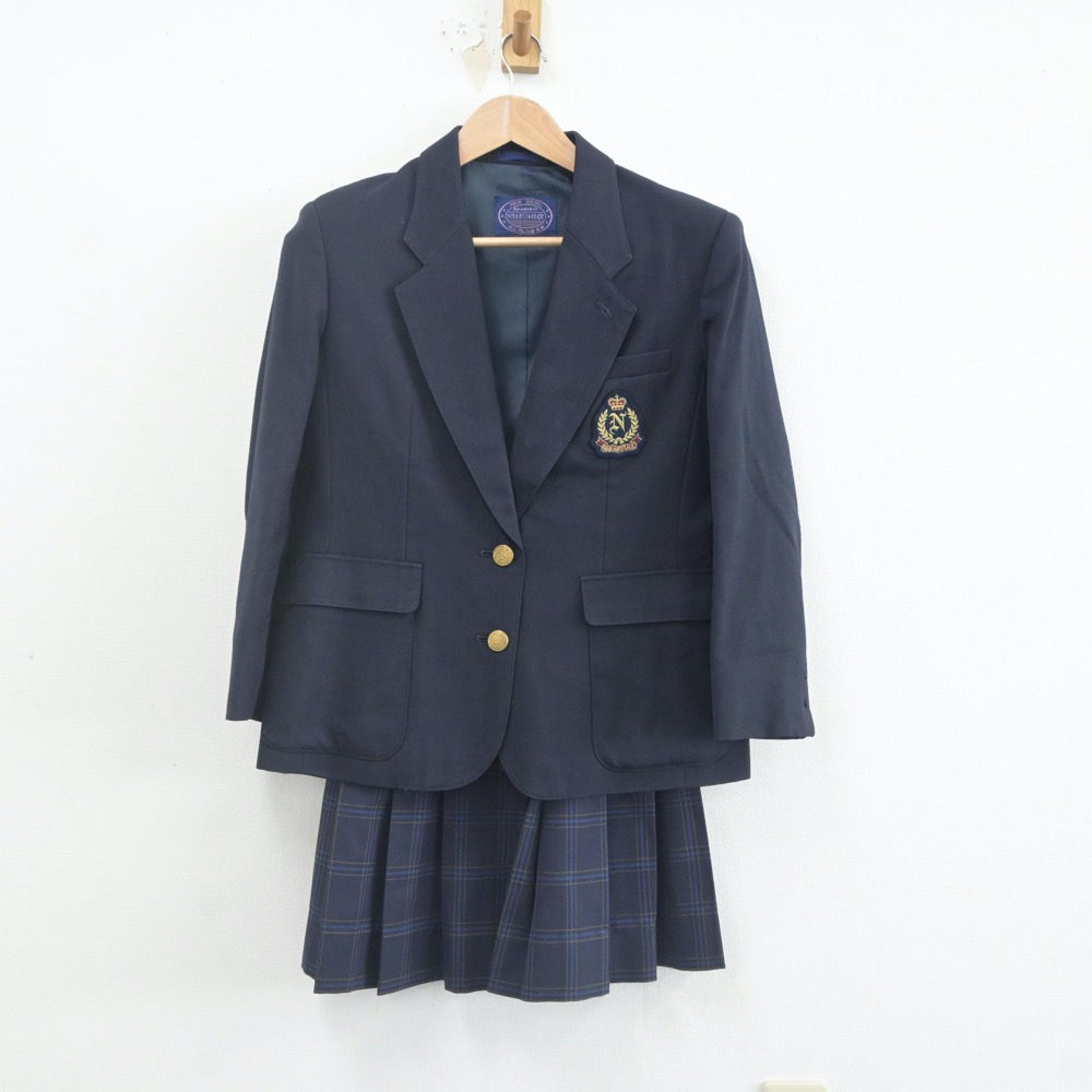 【中古】東京都 中野工業高等学校 女子制服 3点(ブレザー・ベスト・スカート)sf022123 メイン画像