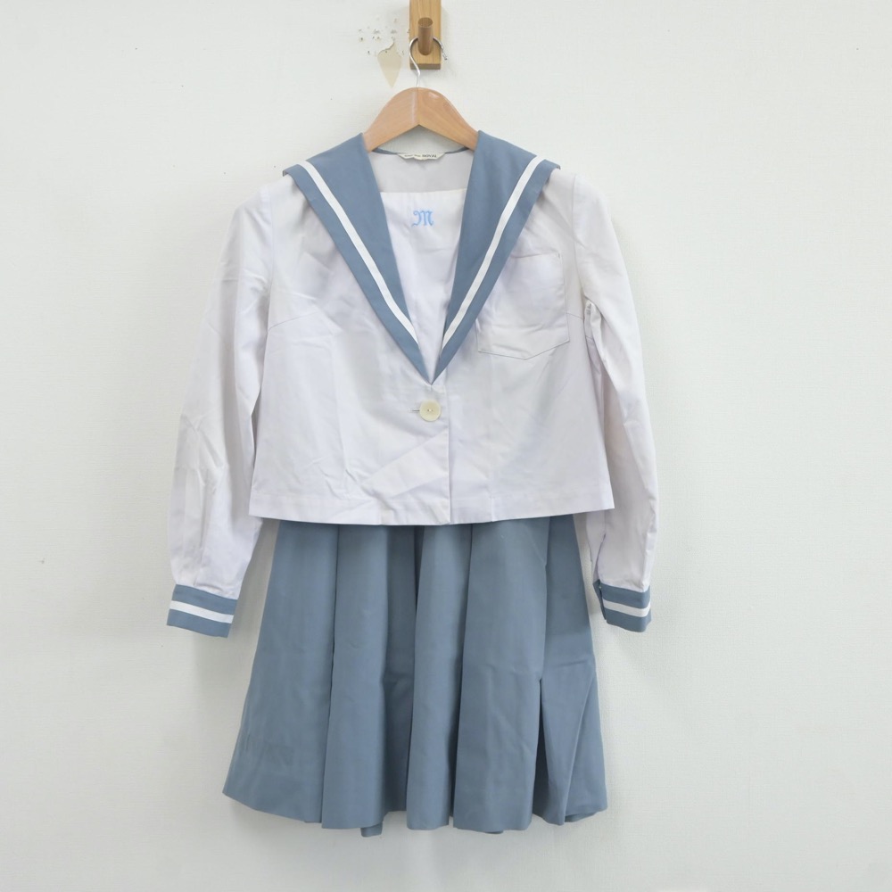 【中古】大分県 大分舞鶴高等学校 女子制服 2点(セーラー服・スカート)sf022127 メイン画像