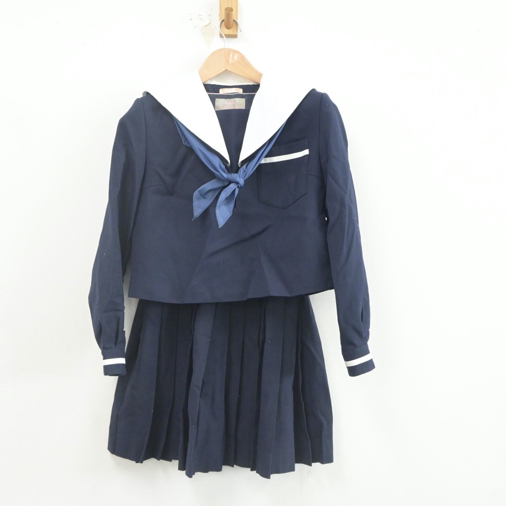 【中古】大分県 大分舞鶴高等学校 女子制服 3点(セーラー服・スカート)sf022129 メイン画像