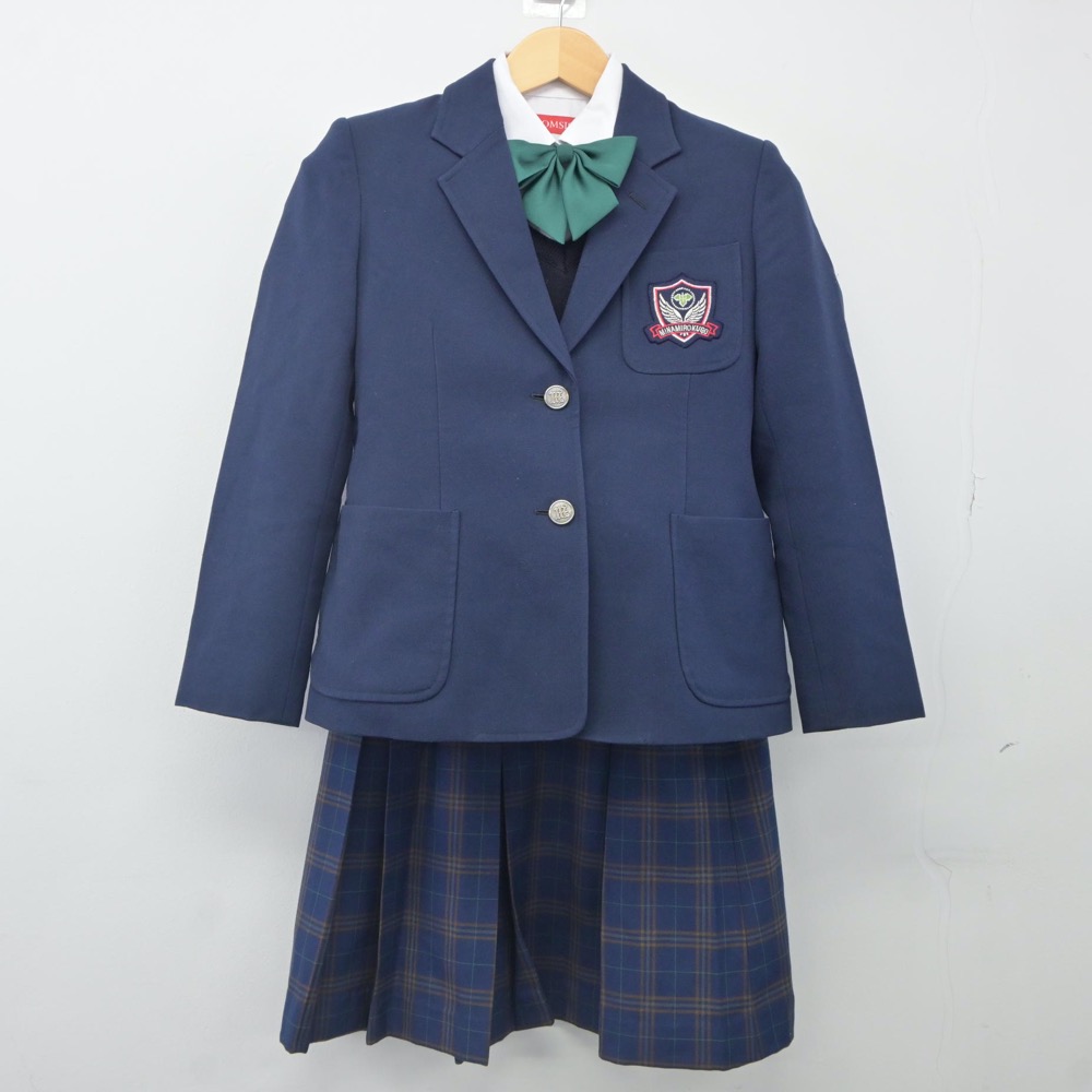 中古】沖縄県 浦添高等学校 女子制服 3点(ブレザー・シャツ・スカート ...