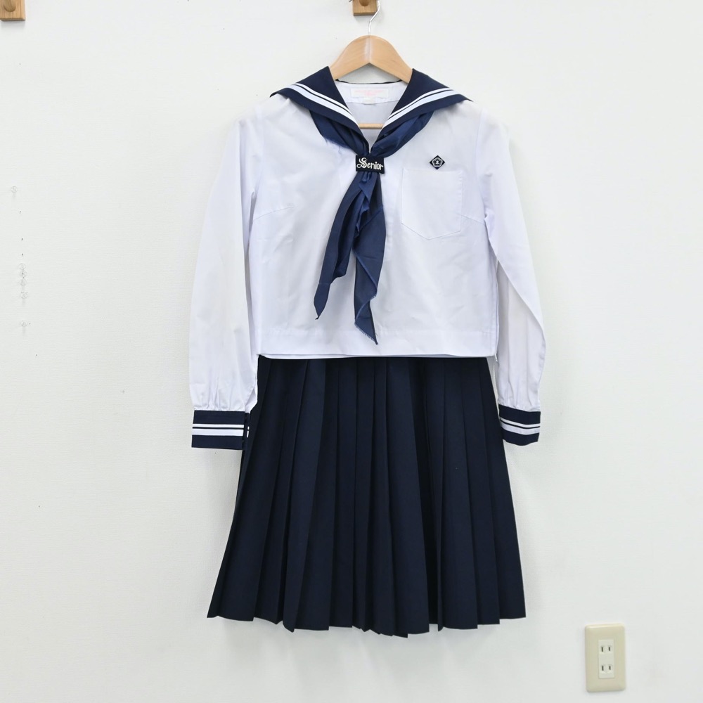 中古 高知県 土佐女子中学高等学校 女子制服 5点 セーラー服 セーラー服 スカート Sf 中古制服通販パレイド