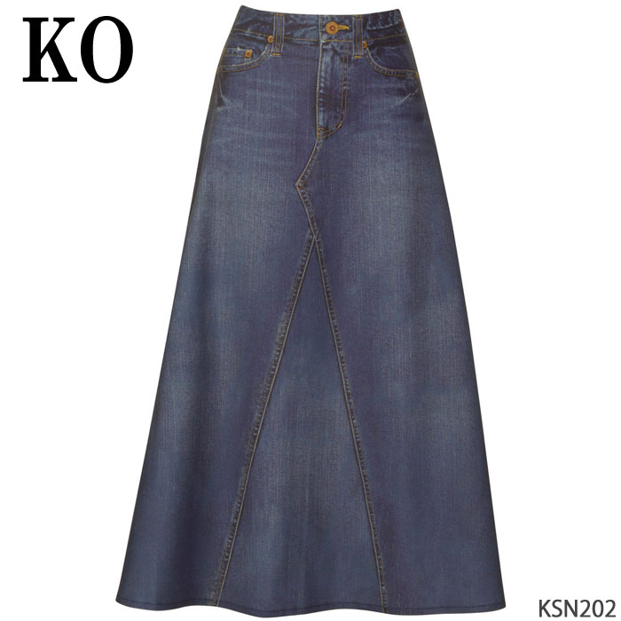 ワコール Wacoal 〈まるでデニム〉ロングスカート(M・Lサイズ
