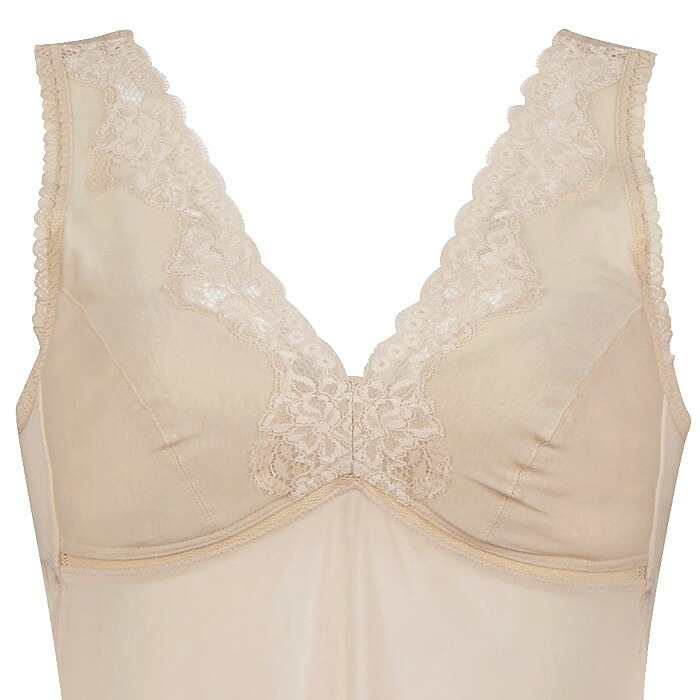 ワコール Wacoal 着心地優しい肌側コットンブラスリップ Mサイズ L