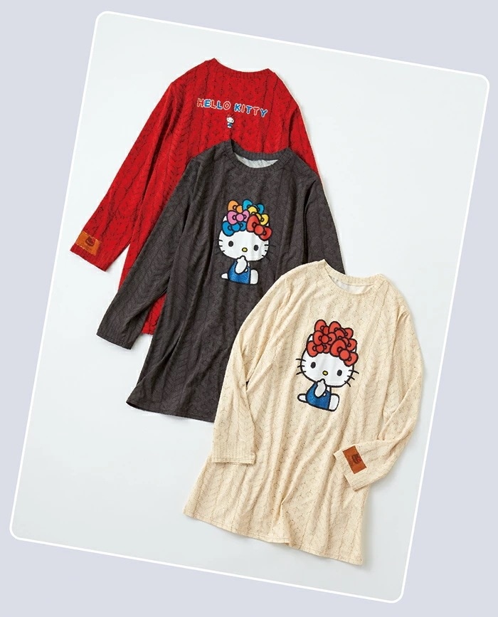 ワコールカルソン Wacoal ハローキティコラボ ニット風Tシャツ