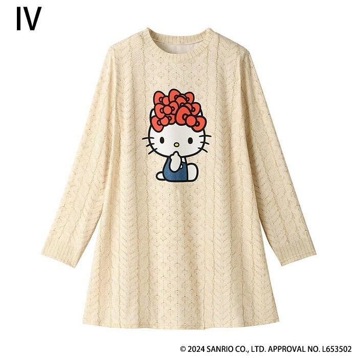 ワコール。ハローキティコラボ、 フード付きTシャツ ワコール_カルソン 大人気【30周年記念】ハローキティコラボ