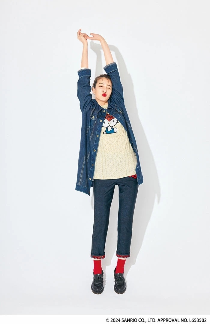 ワコールカルソン Wacoal ハローキティコラボ ニット風Tシャツ