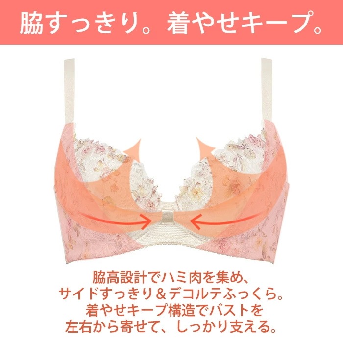 ワコール リボンブラ BRB433 B65 PI WACOAL（ワコール） リボンブラ 脇すっきり BRB433シリーズ ブラジャー