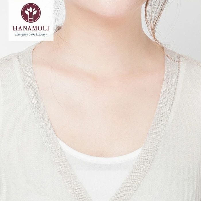 シルク100% シルクメッシュ HANAMOLI フリーサイズ カーディガン