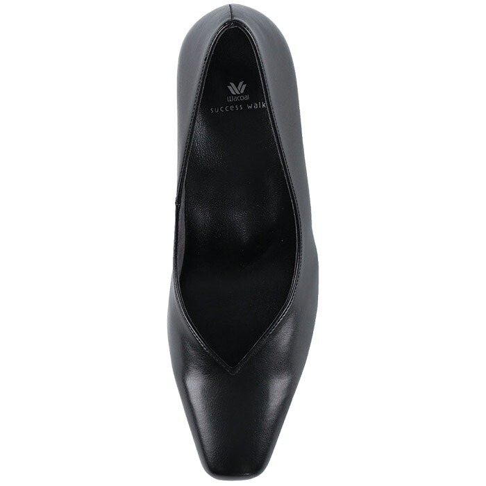 新品　wacoal サクセスウォーク　黒　スクエアトゥ　22.5 就活　パンプス ワコール Wacoal サクセスウォーク 5.0センチヒールパンプス スクエア