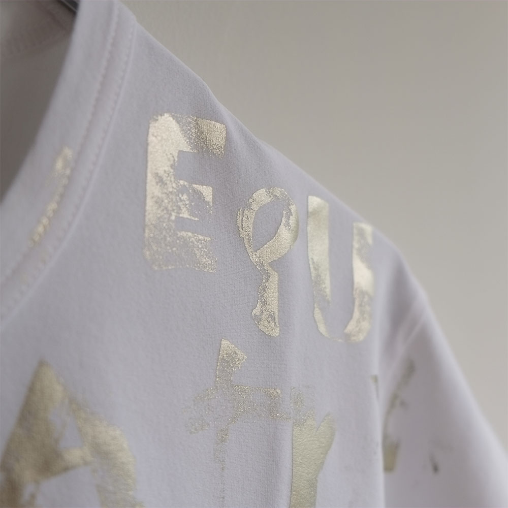 PLATINUM HAKU PRINT T-SHIRT