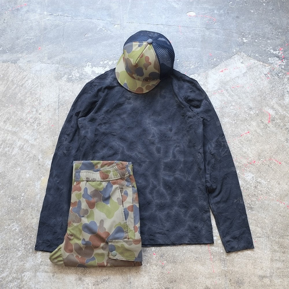 AUS CAMOUFLAGE CARGO NARROW LONGPANTS