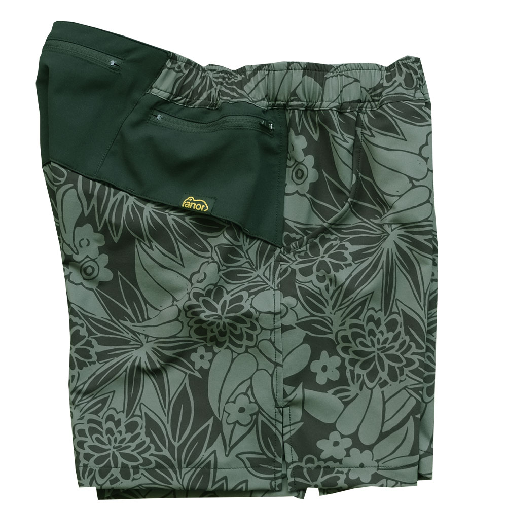 LEAF PATTERN MIDDLE SHORTS