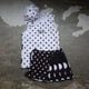 DOT PLEATS SKIRT