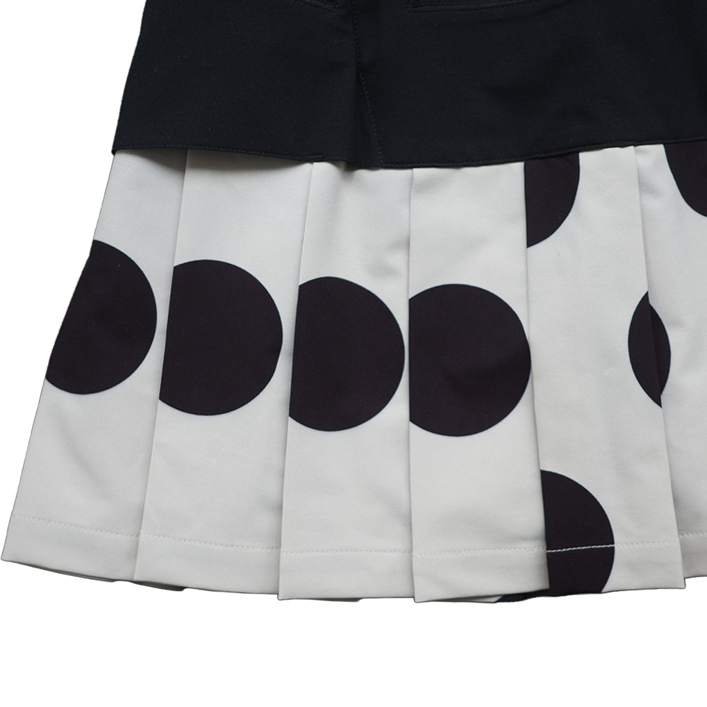 DOT PLEATS SKIRT