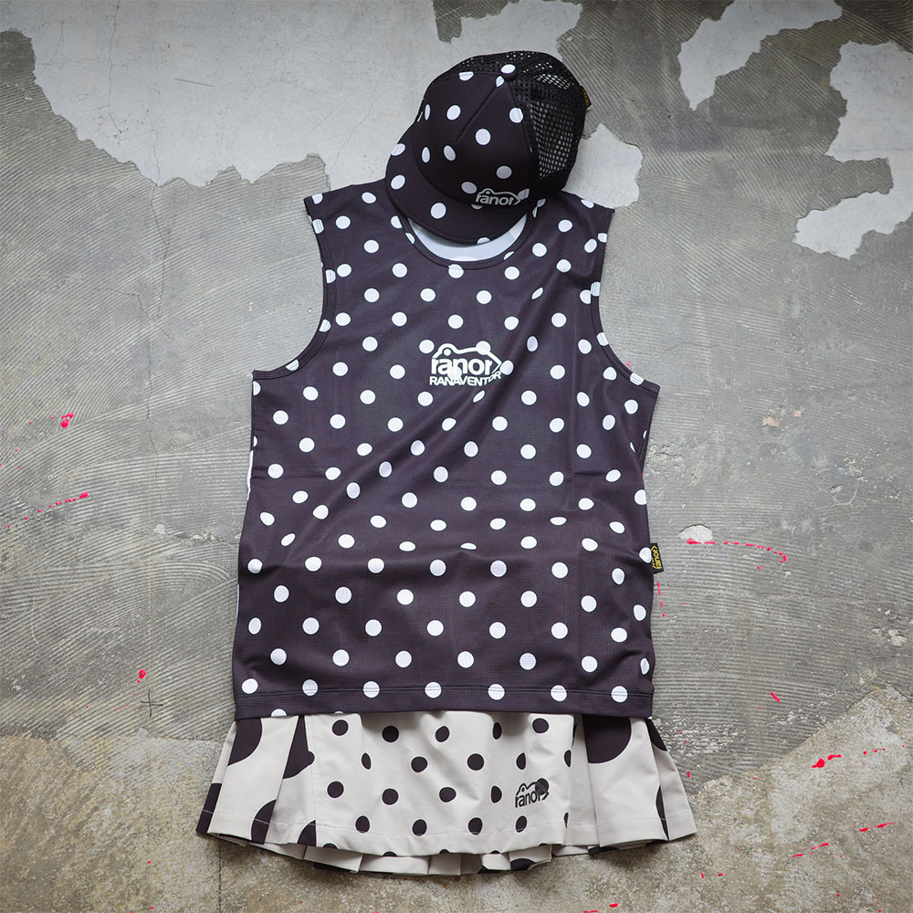 DOT PLEATS SKIRT