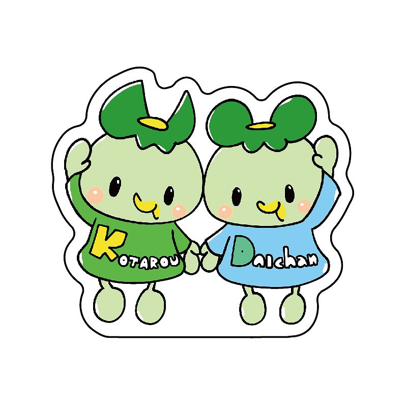 JKカッパのコタロウ 8mmアクリルマスコット(コタロウ&だいちゃん手繋ぎ)【kpkt】【カッパのコタロウキャンペーン対象商品】