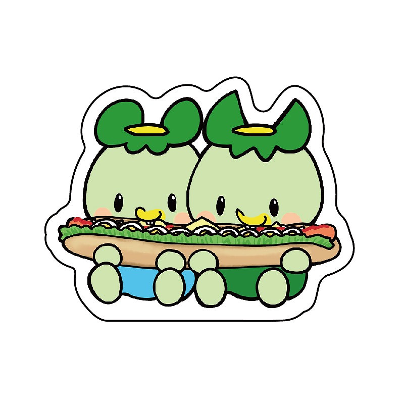 JKカッパのコタロウ 8mmアクリルマスコット(コタロウ&だいちゃんサンドイッチ)【kpkt】【カッパのコタロウキャンペーン対象商品】