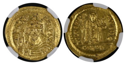 【MS 5/5 2/5】602年～610年 ビザンツ帝国（東ローマ帝国）フォカス皇帝 ソリダス金貨