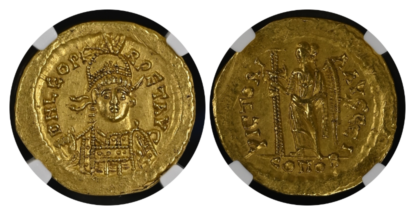 【Ch AU 5/5 2/5】457年～474年 ビザンツ帝国（東ローマ帝国）レオ1世 ソリダス金貨