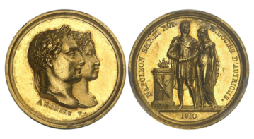 【SP62】1810年 フランス ナポレオン1世/マリールイーズ結婚記念 金メダル