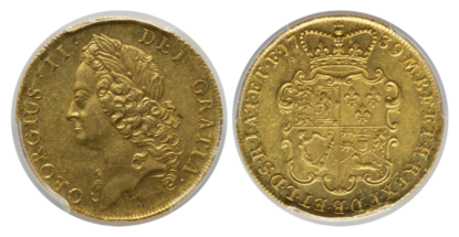 【MS62】1739年 イギリス ジョージ2世 2ギニー金貨