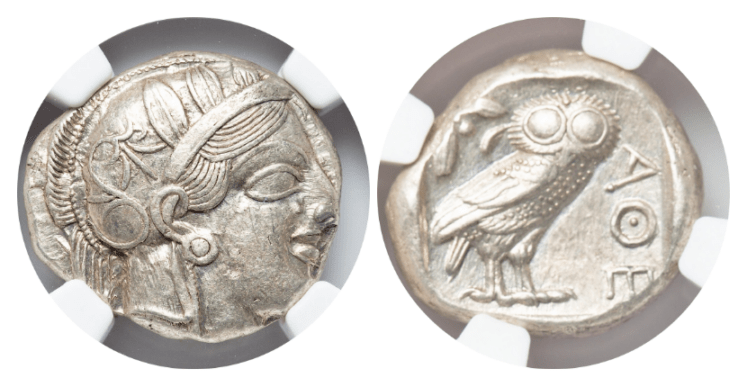 AU 4/5 4/5】紀元前440年～404年 古代ギリシア アッティカ 女神アテナ