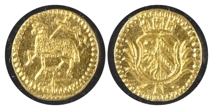 【MS63】1700年 神聖ローマ帝国 ドイツ ニュルンベルク ラムダカット 1/16ダカット金貨
