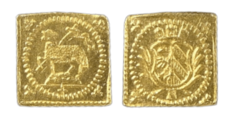 【MS64】1700年 神聖ローマ帝国 ドイツ ニュルンベルク 角ラムダカット 1/8ダカット金貨