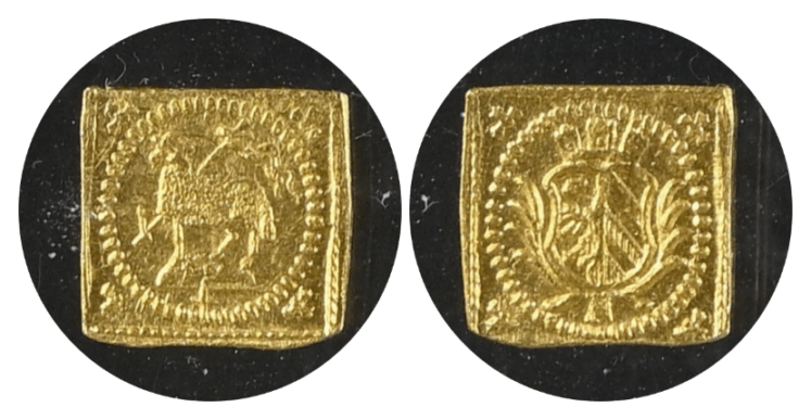 【MS64】1700年 神聖ローマ帝国 ドイツ ニュルンベルク 角ラムダカット 1/8ダカット金貨