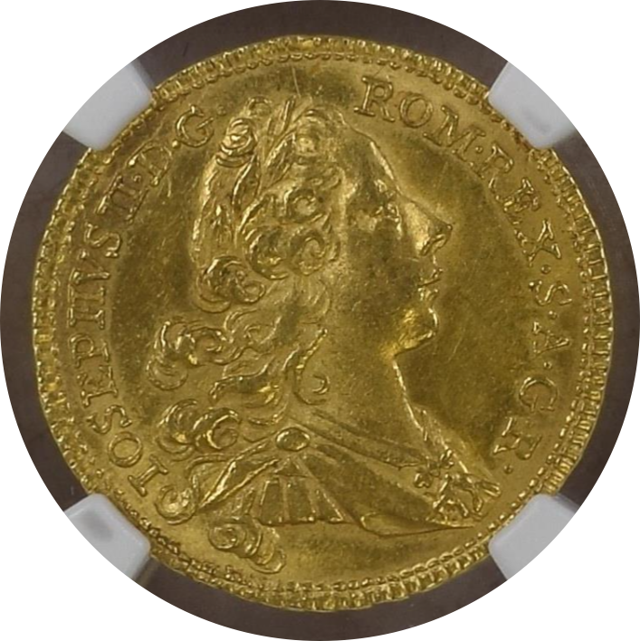 MS63】1765年 神聖ローマ帝国 オーストリア ヨーゼフ2世 1ダカット金貨