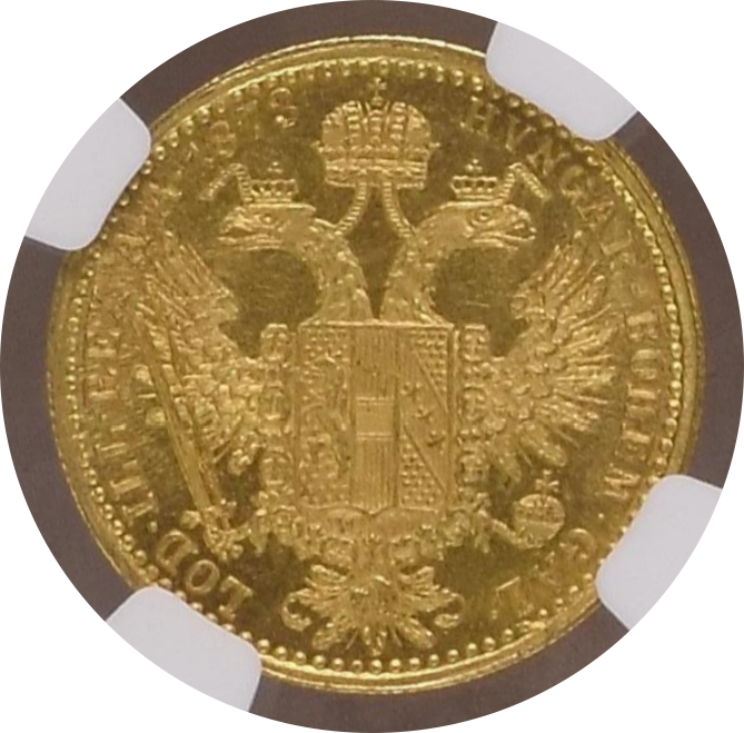 MS63】1873年 オーストリア フランツ・ヨーゼフ1世 ダカット金貨