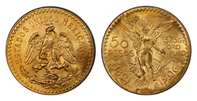 古銭　メキシココイン　勝利の女神　５０ペソ　１８２１／１９２１ 古銭 メキシココイン 勝利の女神 50ペソ 金貨 1821