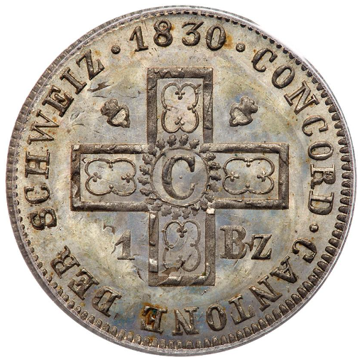 1830年 スイス・フリブール バッツ PCGS MS64 MS64】1830年
