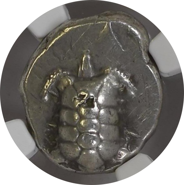 古代ギリシャ最古！アイギナ ウミガメ 海亀 スタテル銀貨 エーゲ海