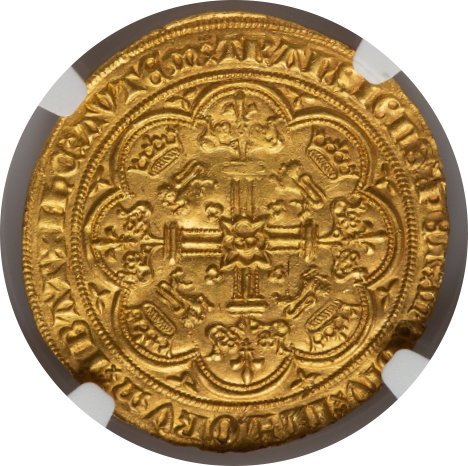 MS62】1361年～1369年 イギリス エドワード3世 ノーブル金貨