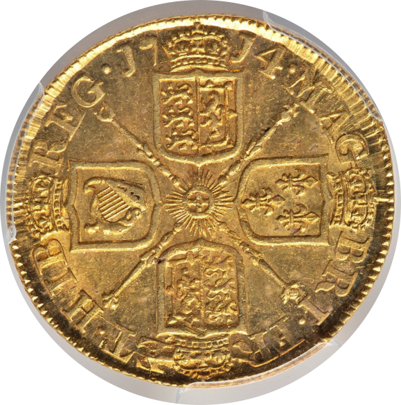 AU58】1714年 イギリス アン女王 1ギニー金貨 | アン女王