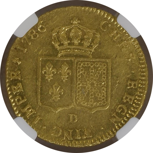 MS62】1786年 フランス ルイ16世 2ルイドール 金貨 | すべての