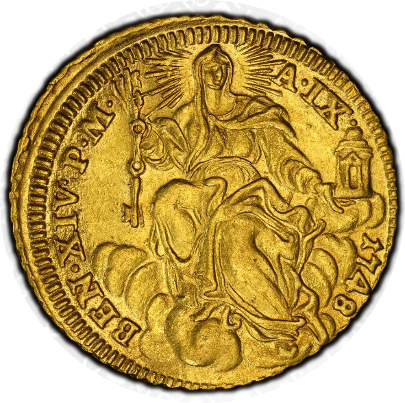 MS61】1748年 イタリア 教皇領 ローマ教皇 ベネディクト14世