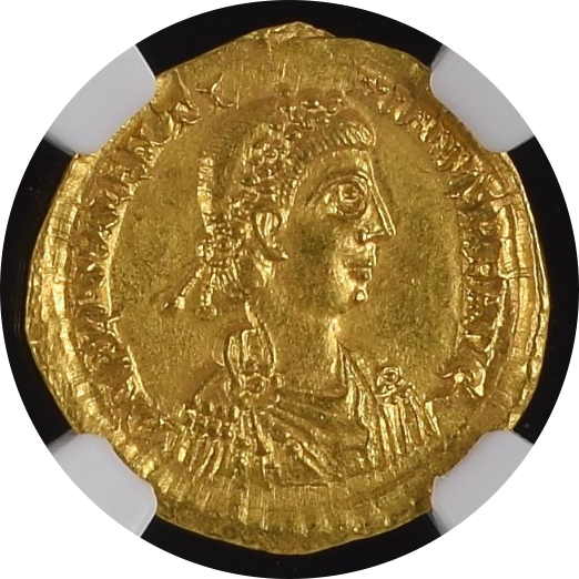 MS 5/5 4/5】425年-445年頃 古代西ローマ帝国 ヴァレンティニアヌス
